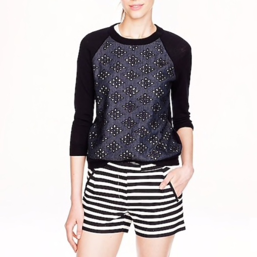 J. Crew Textured Stripe Short